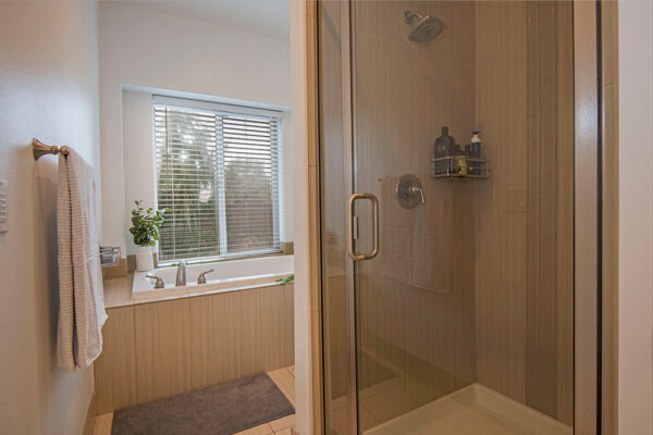 Shower in master bathroom